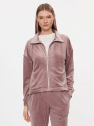 Triumph Bluza Cozy Comfort Velour Zip Jacket 10216555 Brązowy Regular Fit. Brązowe bluzy Triumph, bez wzorów, z wiskozy, bez kaptura. Za 189.99 zł.