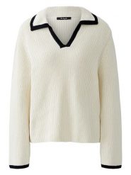 Miss Lagotte Sweter w kolorze kremowym rozmiar: 34. Brązowe swetry Miss Lagotte, bez wzorów, ze splotem, bez ramiączek. Za 126.99 zł.