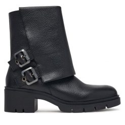 Botki Hispanitas. Czarne botki Hispanitas, bez wzorów, bez obcasa, na słupku, bez zapięcia. Za 859.99 zł.