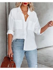 Milan Kiss Bluzka w kolorze białym rozmiar: S. Białe bluzki Milan Kiss, s, bez wzorów, bez kołnierzyka, bez ramiączek. Za 166.49 zł.