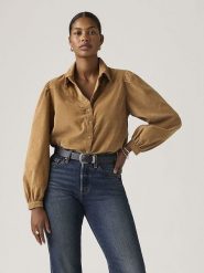 Levi's Koszula w kolorze karmelowym rozmiar: L. Brązowe koszule Levi's®, l, bez wzorów, z bawełny, bez kołnierzyka, bez ramiączek. Za 116.45 zł.