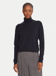 Weekend Max Mara Golf Kiku 2525366012 Granatowy Regular Fit. Niebieskie golfy Weekend Max Mara, xxl, bez wzorów, z jedwabiu, bez ramiączek. Za 979.99 zł.