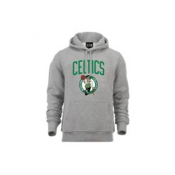 Bluza z kapturem Boston Celtics NBA. Szare bluzy New Era, bez wzorów, z kapturem. W wyprzedaży za 279.25 zł.