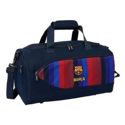 Oficjalna torba sportowa FC Barcelona 2026/27. Niebieskie torby na ramię SAFTA, bez wzorów, z materiału, sportowe, na ramię, duże, z nadrukiem, bez dodatków. Za 276.11 zł.