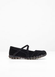 Baleriny typu Mary-Jane. Czarne baleriny bonprix, bez zapięcia. Za 124.99 zł.