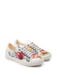 Goby Sneakersy w kolorze białym ze wzorem rozmiar: 40. Białe trampki Goby, bez wzorów, z materiału, bez zapięcia. Za 202.50 zł.
