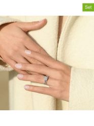 DIAMOND & CO Złote pierścionki (2 szt.) "Mon vue le plus cher" z diamentami rozmiar: 58. Szare pierścionki Diamond & Co, z diamentem, złote. Za 2,609.99 zł.