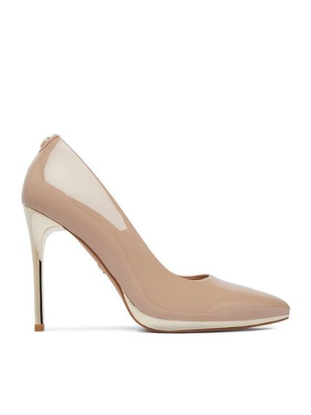 Nine West Szpilki EO-CD25-218-1 Beżowy. Brązowe szpilki Nine West, bez wzorów, z materiału, bez obcasa, na szpilce, bez zapięcia. Za 136.99 zł.