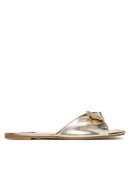 ONLY Shoes Klapki Onlmillie-3 Złoty. Żółte klapki ONLY SHOES, bez wzorów, ze skóry, bez obcasa. Za 79.99 zł.