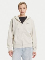 Calvin Klein Jeans Bluza Monologo LV047B270G Beżowy Regular Fit. Brązowe bluzy Calvin Klein Jeans, m, bez wzorów, z bawełny, bez kaptura. Za 469.99 zł.