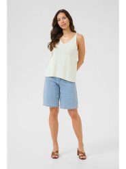 Cream Bluzka w kolorze kremowym rozmiar: XS. Brązowe bluzki Cream, xs, bez wzorów, bez kołnierzyka, bez ramiączek. Za 82.99 zł.