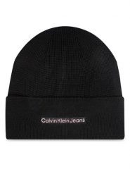 Calvin Klein Czapka Inst Embro K60K612651 Czarny. Czarne czapki Calvin Klein, bez wzorów, z bawełny. Za 199.99 zł.