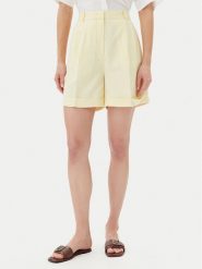 Tommy Hilfiger Szorty materiałowe WW0WW44767 Żółty Regular Fit. Żółte szorty TOMMY HILFIGER, bez wzorów, z materiału. Za 399.99 zł.