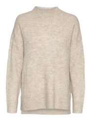 Vero Moda Sweter "Lefile" w kolorze beżowym rozmiar: L. Brązowe swetry Vero Moda, l, bez wzorów, bez ramiączek. Za 79.21 zł.