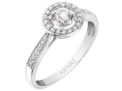 Pierścionek z białego złota z brylantami - 0,33 ct - próba 585. Białe pierścionki Apart, z brylantem, złote. Za 6,559.00 zł.