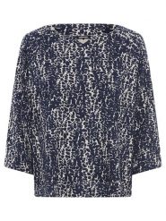 Olsen Bluzka w kolorze granatowo-białym rozmiar: 46. Białe bluzki Olsen, bez wzorów, bez kołnierzyka, bez ramiączek. Za 86.99 zł.