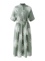 Oui Sukienka w kolorze zielono-białym rozmiar: 42. Zielone sukienki Oui, bez wzorów, z bawełny, bez kołnierzyka, bez ramiączek, maxi. Za 434.99 zł.