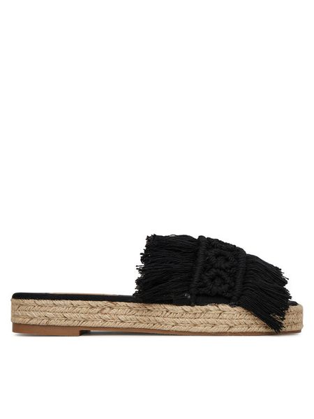 DeeZee Espadryle S294 Czarny. Czarne espadryle DeeZee, bez wzorów, z materiału, bez obcasa, bez zapięcia. Za 129.99 zł.
