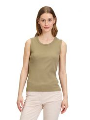 Betty Barclay Top w kolorze oliwkowym rozmiar: 42. Zielone topy Betty Barclay, bez wzorów, bez kołnierzyka, bez ramiączek. Za 43.99 zł.