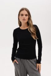 BLUZKA LILIA CZARNA L - Flawless. Czarne bluzki Flawless, l, bez wzorów, z bawełny, biznesowe, bez kołnierzyka, bez ramiączek. Za 220.00 zł.
