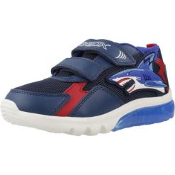 Buty GEOX J CIBERDRON BOY Niebieski. Niebieskie czapki Geox, bez wzorów, z syntetyku. Za 194.99 zł.