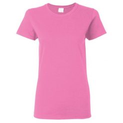 Damska Koszulka T-shirt Krótki Rękaw Top. Fioletowe t-shirty GILDAN, xl, bez wzorów, bez kołnierzyka, bez ramiączek. Za 47.99 zł.