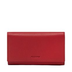 Portfel Puccini. Czerwone portfele Puccini, bez wzorów. Za 109.99 zł.