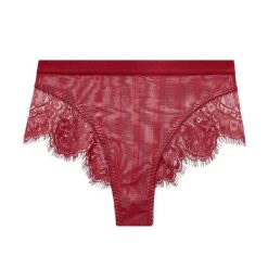 Koronkowe figi z przewiewnego materiału na co dzień Arendien. Zielone figi Intica, l, bez wzorów, z koronki. Za 79.00 zł.