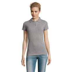 Damska Koszulka Polo Perfect Melange. Szare koszulki polo SOL'S, s, bez wzorów, bez kołnierzyka, bez ramiączek. Za 75.99 zł.