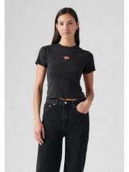 Levi's Koszulka w kolorze antracytowym rozmiar: M. Czarne bluzki Levi's®, m, bez wzorów, z bawełny, bez kołnierzyka, bez ramiączek. Za 69.58 zł.