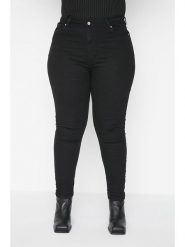 Trendyol Dżinsy - Skinny fit - w kolorze czarnym rozmiar: 42. Czarne jeansy Trendyol, bez wzorów, z podwyższonym stanem. Za 78.99 zł.
