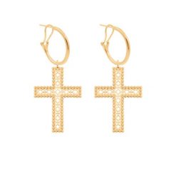 Kolczyki z krzyżami Barok 4,5 cm pozłacane. Kolczyki Lilou, pozłacane. Za 317.00 zł.