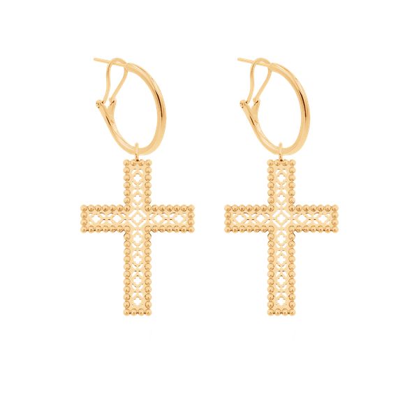 Kolczyki z krzyżami Barok 4,5 cm pozłacane. Kolczyki Lilou, pozłacane. Za 317.00 zł.