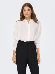 ONLY Koszula Iris 15284994 Biały Regular Fit. Białe koszule Only, l, bez wzorów, bez kołnierzyka, bez ramiączek. Za 119.99 zł.
