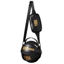Torba transportowa 3 w 1 NBA. Czarne torby na ramię Wilson, bez wzorów, z materiału, klasyczne, na ramię, bez dodatków. Za 149.99 zł.