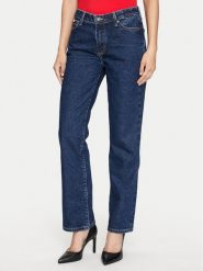 Guess Jeans Jeansy W4YA98 D5CC2 Granatowy Straight Fit. Niebieskie jeansy Guess Jeans, z aplikacjami. Za 239.99 zł.