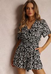 Czarny Kombinezon Pavera. Czarne sukienki Renee, na co dzień, na lato, m, bez wzorów, z wiskozy, bez kołnierzyka, bez ramiączek, mini. Za 49.99 zł.