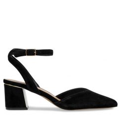 Sandały Lasocki. Czarne sandały Lasocki, bez wzorów, bez obcasa, na słupku, bez zapięcia. Za 159.99 zł.