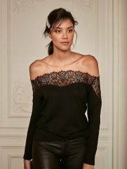 Milan Kiss Koszulka w kolorze czarnym rozmiar: XL. Czarne bluzki Milan Kiss, xl, bez wzorów, z koronki, bez kołnierzyka, bez ramiączek. Za 174.95 zł.