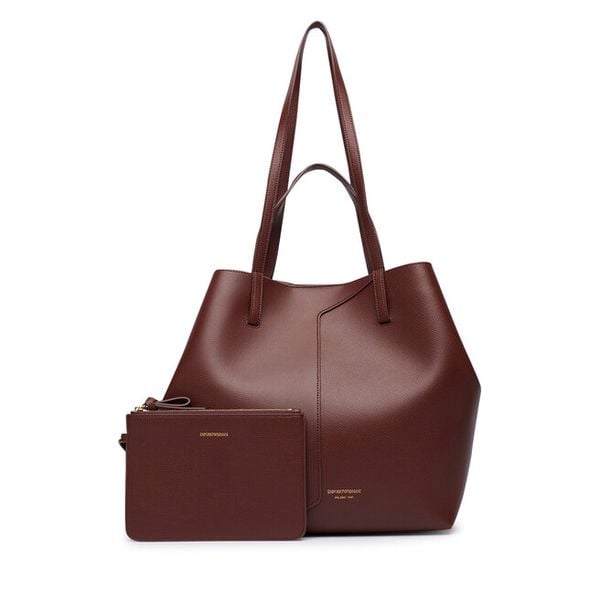 Torebka Emporio Armani. Brązowe shopper Emporio Armani, bez wzorów, bez dodatków. Za 2,764.00 zł.