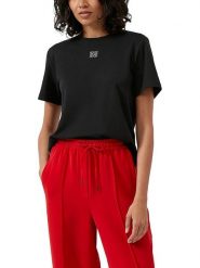 S.Oliver Koszulka w kolorze czarnym rozmiar: 42. Czarne bluzki S.Oliver, s, bez wzorów, z bawełny, bez kołnierzyka, bez ramiączek. Za 52.99 zł.