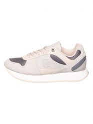 Tommy Hilfiger Shoes Skórzane sneakersy w kolorze szaro-jasnoróżowym rozmiar: 38. Różowe trampki Tommy Hilfiger Shoes, bez wzorów, bez zapięcia. Za 188.40 zł.