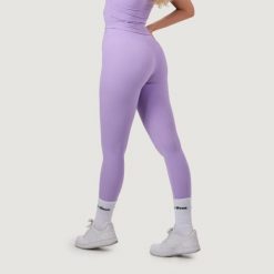 Legginsy damskie fitness z wysokim stanem NEO Iris. Fioletowe legginsy GYMBEAM, s, bez wzorów, z elastanu, z podwyższonym stanem. Za 112.90 zł.
