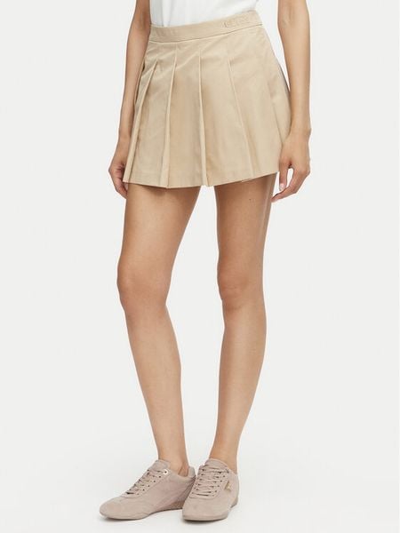 Guess Spódnica plisowana W6YD14 W2940 Beżowy Regular Fit. Brązowe spódnice Guess, m, z aplikacjami, z bawełny, plisowane. Za 339.99 zł.