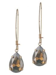 Otazu Pozłacane kolczyki z kryształami Swarovski rozmiar: onesize. Brązowe kolczyki Otazu, z kryształem, pozłacane. Za 100.99 zł.