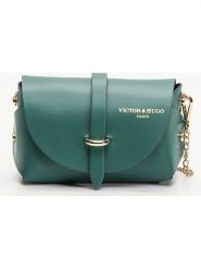 Victor & Hugo Paris Skórzana torebka "Zephyr" w kolorze zielonym - 16 x 10 x 9 cm rozmiar: onesize. Zielone torby na ramię Victor & Hugo Paris, bez wzorów, z materiału, na ramię, bez dodatków. Za 152.99 zł.