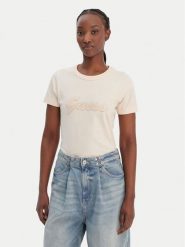 Guess T-Shirt W6GI08 K3023 Pomarańczowy Regular Fit. Brązowe t-shirty Guess, s, z aplikacjami, z bawełny, bez kołnierzyka, bez ramiączek. Za 229.99 zł.