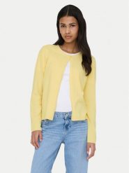 ONLY Kardigan Loyal 15371151 Żółty Regular Fit. Żółte kardigany Only, s, bez wzorów, z syntetyku. Za 109.99 zł.