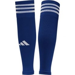 Getry Rękawy Piłkarskie dla dorosłych Adidas Team Sleeve 23. Niebieskie legginsy sportowe Adidas, l, bez wzorów, do piłki nożnej. Za 39.90 zł.