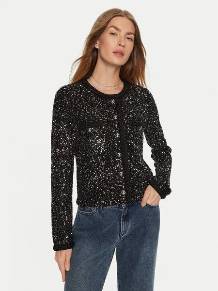 MICHAEL Michael Kors Kardigan MF460Z6F5L Czarny Regular Fit. Czarne kardigany MICHAEL Michael Kors, l, bez wzorów, z wiskozy. Za 909.99 zł.